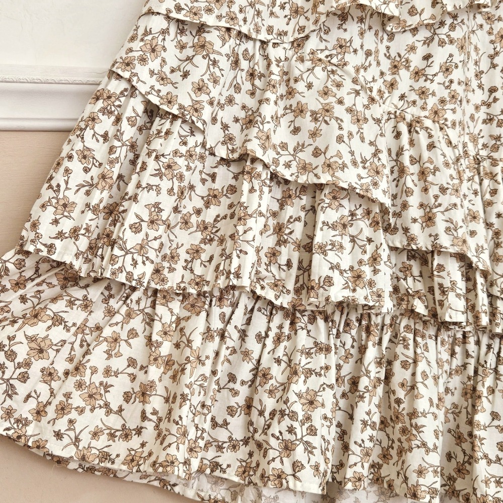 En Saison Gianna Maxi Dress Ruffled Tiered Floral Boho Free People Size Medium - Picture 10 of 14
